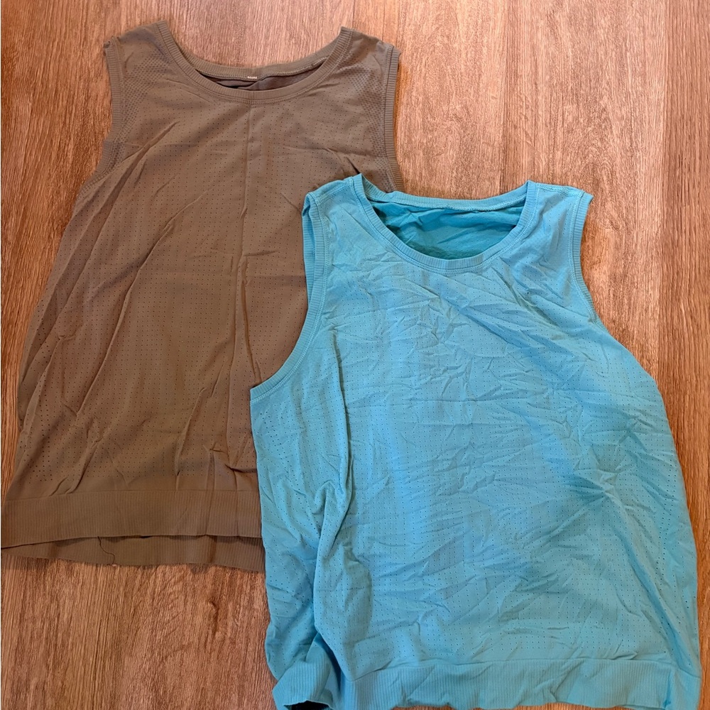 Athleta green and Blue Tank Tops